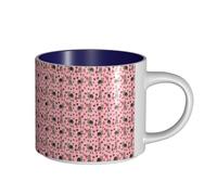 Tasses à café, petit-déjeuner, lait d'avoine, thé, grande tasse en céramique, motif Yorkshire Terrier, Saint-Valentin, amour, rose,Bleu marine,Taille unique