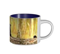 Tasses à café, petit-déjeuner, lait d'avoine, thé, grande tasse en céramique, Schnauzer nain, animaux de compagnie, chiens noirs,Bleu marine,Taille unique