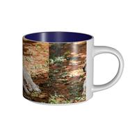 Tasses à café, petit-déjeuner, lait d'avoine, thé, grande tasse en céramique, setter anglais, automne, animaux de compagnie, chiens anglais,Bleu marine,Taille unique