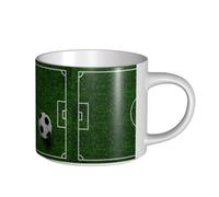 Tasses à café, petit-déjeuner, lait d'avoine, thé, grande tasse en céramique, terrain de football 3D,Blanc,Taille unique