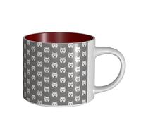 Tasses à café, petit-déjeuner, lait d'avoine, thé, grande tasse en céramique, Westie, West Highland White Terrier, chiens sur fond gris,Rouge,Taille unique