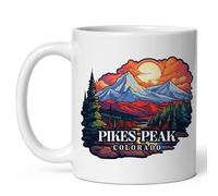 Tasses À Café Pikes Peak, Colorado Mug Céramique Avec Poignée Personnalisable Tasses De Petit Déjeuner, Pour Domicile, Fête Des Mères, Collègue De Travail, 330ml