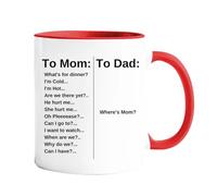 Tasses à café pour parents - Tasse drôle pour parents, tasses à café pour maman papa | tasse à café esthétique, ornement de verre de Noël pour la fête des mères, à utiliser sur les rois