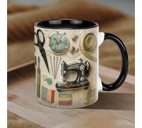 Tasses à café Sewing Mends The Soul, belles tasses à thé personnalisées pour machine à coudre, cadeau personnalisé pour ami famille, superbe tasse de couturière, tasses en céramique