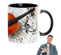Tasses à café sur le thème de la - de thé Travel, de notes de | Style de d'art de drôle, contenant de café à manche élégant, parfait pour le décor de bureau,