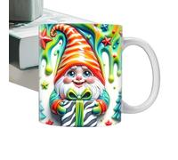 Tasses À Café Sur Le Thème Des Gnomes - Personnages De Jardin 3D, Art En Céramique Sculpté | Conception De Tasse De Vacances Colorée, Idée Cadeau De Boisson Confortable, Moments De Table De Fête Pour