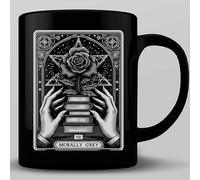 Tasses À Café Tarot Card Morally Grey Tarot Reader Tasse Personnalisable Drôle Tasse À Thé Rétro Tasse Café pour Travail Anniversaire Collègue 330ML