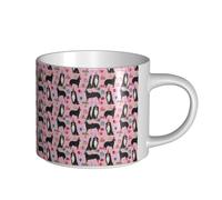 Tasses à café, tasse à lait d'avoine pour petit-déjeuner, tasse à thé, tasse en céramique, grande taille, bouvier bernois, célébration d'anniversaire, joyeux anniversaire chien,Blanc,Taille unique