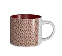 Tasses à café, tasse à lait d'avoine, tasse à thé, grande tasse en céramique, plante carnivore en pot,Rouge,Taille unique