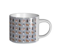 Tasses à café, tasse à lait d'avoine, tasse à thé, tasse en céramique, grande taille, Cavalier King Charles Spaniel, chien, manteaux de chien mixtes,Blanc,Taille unique