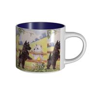 Tasses à café, tasse à lait d'avoine, tasse à thé, tasse en céramique, grande taille, chien terrier écossais, West Highland Terrier,Bleu marine,Taille unique