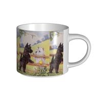 Tasses à café, tasse à lait d'avoine, tasse à thé, tasse en céramique, grande taille, chien terrier écossais, West Highland Terrier,Blanc,Taille unique