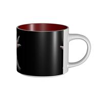 Tasses à café, tasse à lait d'avoine, tasse à thé, tasse en céramique, grande taille, imprimé axolotl,Rouge,Taille unique