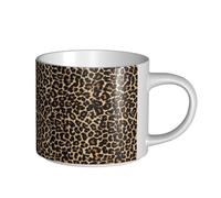 Tasses à café, tasse à lait d'avoine, tasse à thé, tasse en céramique, grande taille, motif léopard,Blanc,Taille unique