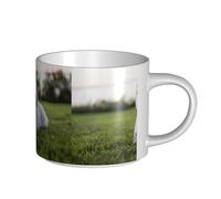 Tasses à café, tasse à lait d'avoine, tasse à thé, tasse en céramique, grande taille, Westie Lawn, West Highland White Terrier,Blanc,Taille unique