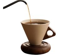 Tasses à café - Tasse rétro conique en céramique pour boissons chaudes, récipient à liquide de deux cent cinquante millilitres, ustensiles de cuisine de style vintage, accessoire de décoration