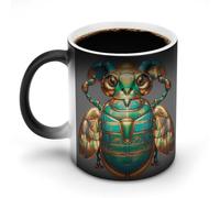 Tasses à café thermosensibles imprimées de scarabées égyptiens. Tasse à ca