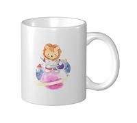 Tasses À Café Un Mignon Lion Astronaute Debout Sur La Planète Mug Céramique Imprimé Drôle Tasses À Thé, Pour Fête Des Mères, Collègue De Travail, Homme, 330ml
