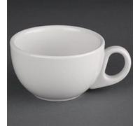 Olympia Tasses Athena empilables 228 ml porcelaine blanche lot de 24 micro-ondes/lave-vaisselle CC201