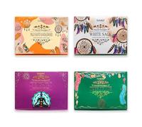 Tasses à Charbon avec 5 g de résine d'encens - Essence d'harmonie - Palo Santo Sandalwood, White Sage, Tree of Life, Seven Chakras - 4 Lot de 6 unités