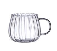 Tasses À Citrouille en Verre Tasses À Café en Forme De Citrouille Transparentes Citrouille d'automne Tasse À Boire Claire avec Poignée Tasse d'eau en Verre Thé Halloween Cadeaux De Noël, 400 ML