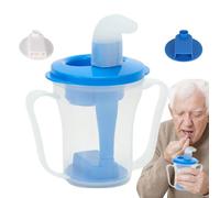 Tasses à dysphagie - Cupe Sippy pour adultes handicapés, test anti-déversement avec distributions de paille, aide à boire aux personnes âgées | Coupe résistante aux déversements portables