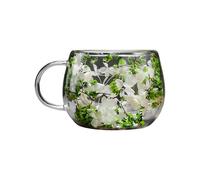 Tasses à eau en verre - Ensemble de décoration de table avec fleurs séchées de 300 ml, tasse à café fantaisie | Maison Chambre Salon Cuisine Appartement Thé Anniversaire Cadeau Servant Verre A