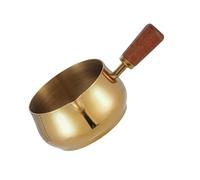 Tasses à expresso en acier inoxydable avec poignée en bois facile à nettoyer pour verser facilement et utilisation polyvalente