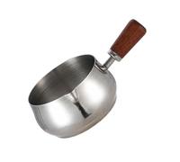 Tasses à expresso en acier inoxydable avec poignée en bois facile à nettoyer pour verser facilement et utilisation polyvalente