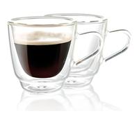 Tasses à expresso - Verre borosilicate - 2 pièces - Lave-vaisselle compatible