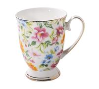 Tasses à fleurs - Tasses à café en céramique de 300 ml - Tasse à thé en porcelaine avec motif floral - Tasses en porcelaine - Couleurs vives et motifs - Grandes tasses à café - Passe au lave-vaisselle