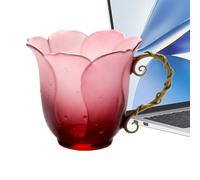 Tasses À Fleurs,Verrerie À Poignée En Vigne Et Forme Pétale - Tasses À Thé Mignonnes À Forme Pétale Avec En Vigne - Pour Femmes et Adolescents, Usage Cuisine Maison Café, Consommation Eau Bière Jus Th