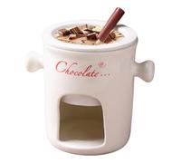 Tasses à fondue en céramique, creuset au chocolat - Petite casserole à fondue au fromage - Tasses compactes à fondue pour le thé de l'après-midi, la plage, les fêtes, les buffets et les tables de