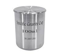 Tasses à gravité spécifique de peinture, déterminant de densité de revêtement, pycnomètre en acier inoxydable, tasse à gravité spécifique de densité de peinture, peinture en acier inoxydable(100ml)