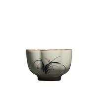 Tasses à matcha - Tasse à thé de voyage - Tasse à café de bureau peinte à la main - Bleu et blanc - Style rétro chinois - Tasse à thé Kung Fu - Pour homme et femme - Tasse à thé unique (B)