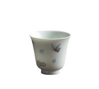 Tasses À Matcha Tasse de dégustation thé en céramique émaillée verte antique, motif papillon et fleur d'amour, service Kung Fu ménager, tasses simples délicates for femmes Service À Thé Avec Infuseur