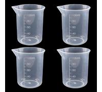 Tasses à mesurer de 100 ml, pots à médicaments, tasses graduées en plastique transparent en plastique époxy transparent pour laboratoire, ménage, cuisine, pâtisserie, outil de mesure