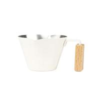 Tasses à mesurer en acier inoxydable, tasse d'extraction d'expresso à Double bouche de 100ml avec échelle, outils de cuisine 2 pièces Pour Latte(Beige)