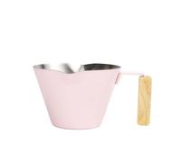 Tasses à mesurer en acier inoxydable, tasse d'extraction d'expresso Double bouche de 100ml avec échelle, outils cuisine 2 pièces Pour Le Afé(Pink)