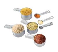 Tasses à mesurer en métal - Élégant, high-performance versatile - Ustensiles empilables en acier inoxydable avec cuillères, set et cuisine pour la maison | Multipurpose Outdoor Indoor Utility
