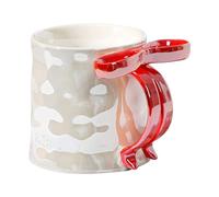 Tasses à ruban avec poignée en forme de nœud 350 ml Tasse à ruban Tasse à café en céramique avec poignée en forme de nœud Tasse de Saint-Valentin Tasses de Noël Cadeaux d'anniversaire pour (A, A)