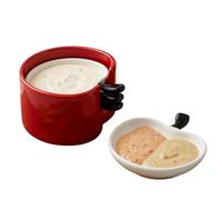 Tasses à sauce | Passe au lave-vaisselle | Assiettes à apéritif pour beurre, crème, bonbons, collations, vinaigrette, préparation de sushis, yaourt, noix