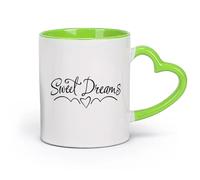 Tasses à thé, à café et à chocolat chaud Citations pour enfants « Fais de beaux rêves » （11oz/320ml） Idéal pour la maison, le bureau, les cafés, idées cadeaux Vert