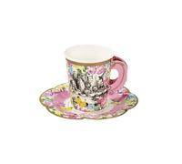 Tasses à thé - Alice au Pays imaginaire - 250 ml - Lot de 12 - Or - Enfant