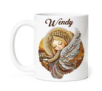 Tasses À Thé Amusants Tasse À Café En Porcelaine Thème De La Foi Inspiré Par Les Anges Gardiens Avec Poignée Tasses À Café Pour Amies Fête Des Pères Femme 330Ml