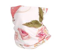 Tasses à thé avec roses - Imprimé shabby romantique - Cache-cou pour toutes les saisons - Pour ski, vélo, jogging, course à pied, sports de plein air