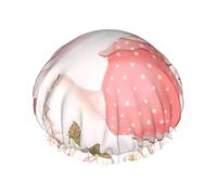 Tasses à thé avec roses romantiques shabby multi-scènes et multi-usages douche spa double couche étanche bonnet de douche et bonnet de cuisine, convient pour adultes, enfants, hommes et femmes.