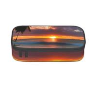 Tasses à thé avec roses - Sac de rangement romantique pour bureau d'affaires, trousse à crayons, trousse à crayons, trousse de maquillage, sac à cosmétiques, Sunset Beach, One Size