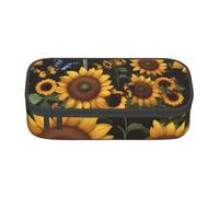 Tasses à thé avec roses - Sac de rangement romantique pour bureau d'affaires, trousse à crayons, trousse à crayons, trousse de maquillage, sac à cosmétiques, Tournesol Floral Papillons Art, One Size