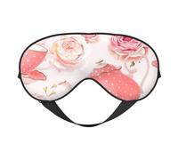 Tasses à thé avec roses - Style shabby romantique - Polyvalent - Couverture complète - Aide au sommeil - Léger et respirant - Pour voyage et camping